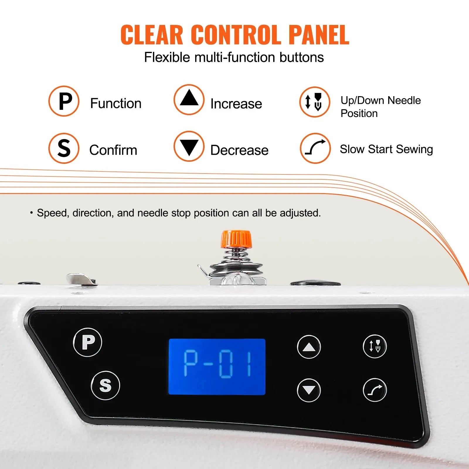 Sihao M2 macchina da cucire industriale 550W 5000 punti pelle