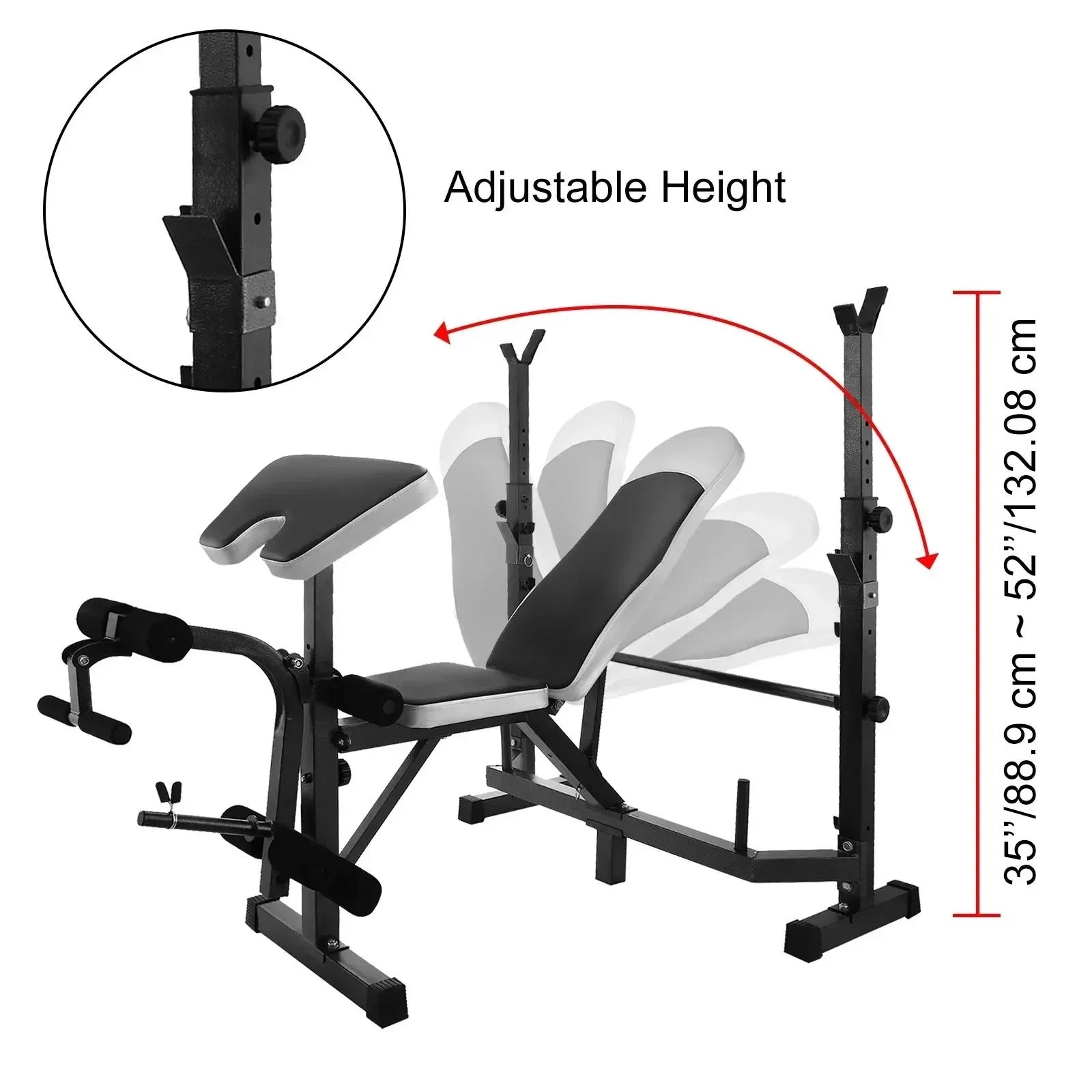 Sihao Tools panca pesi multifunzione 299 kg regolabile