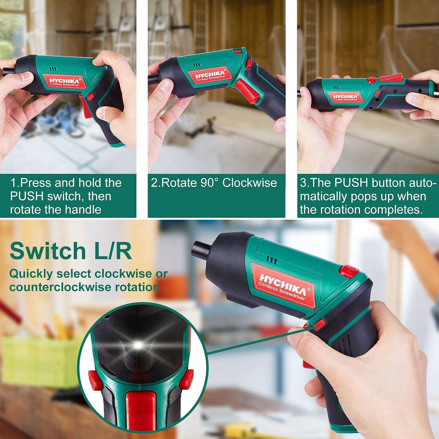 HYCHIKA CS69 Avvitatore Elettrico 3,6V 6Nm 20 Accessori