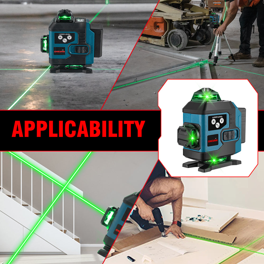 ONEVAN Home Improvement livello laser verde 16 linee EU