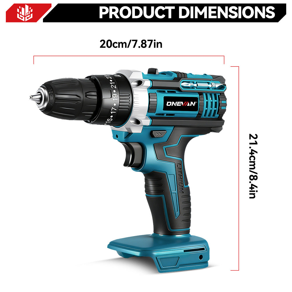 ONEVAN Home Improvement trapano avvitatore 38Nm 24pz blu