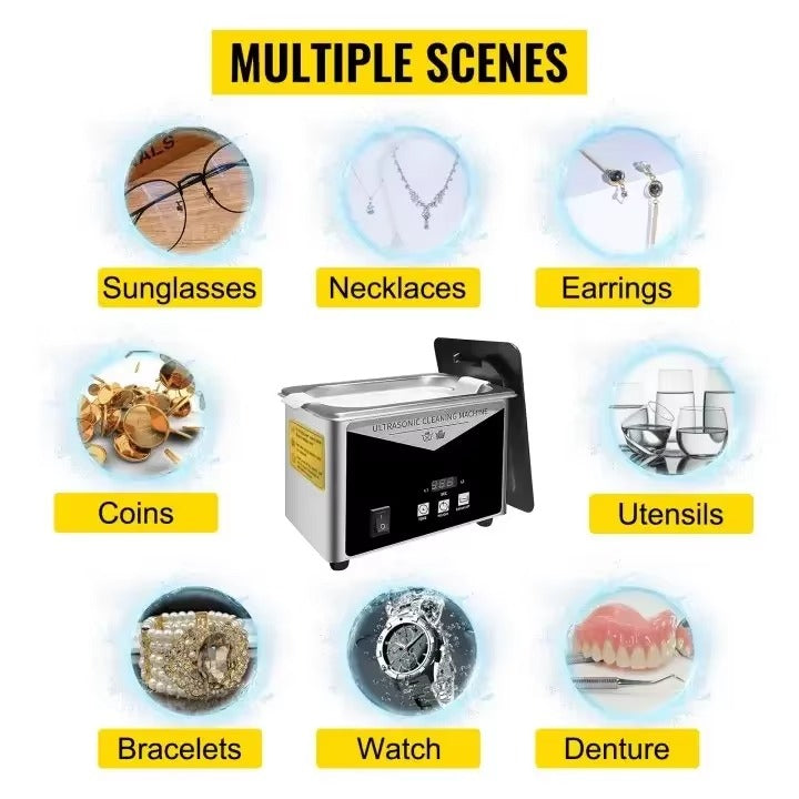 Sihao Ultrasonic Cleaners pulitore ultrasuoni 800ml 30W