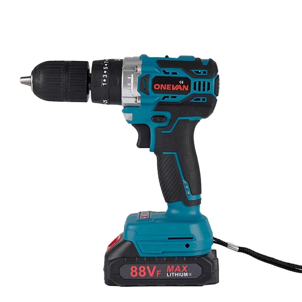 ONEVAN Home Improvement Trapano Avvitatore 54N·m Brushless 13mm 2 Batterie