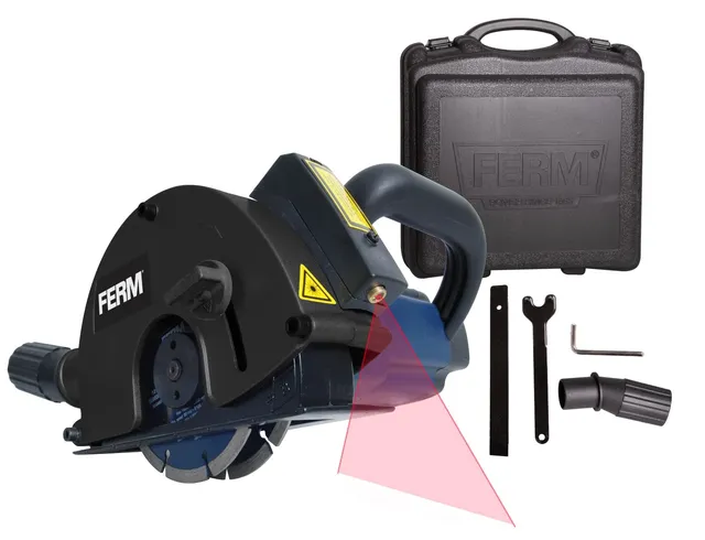 FERM WSM1009 scanalatore 1700W 125 mm laser 2 lame diamantate