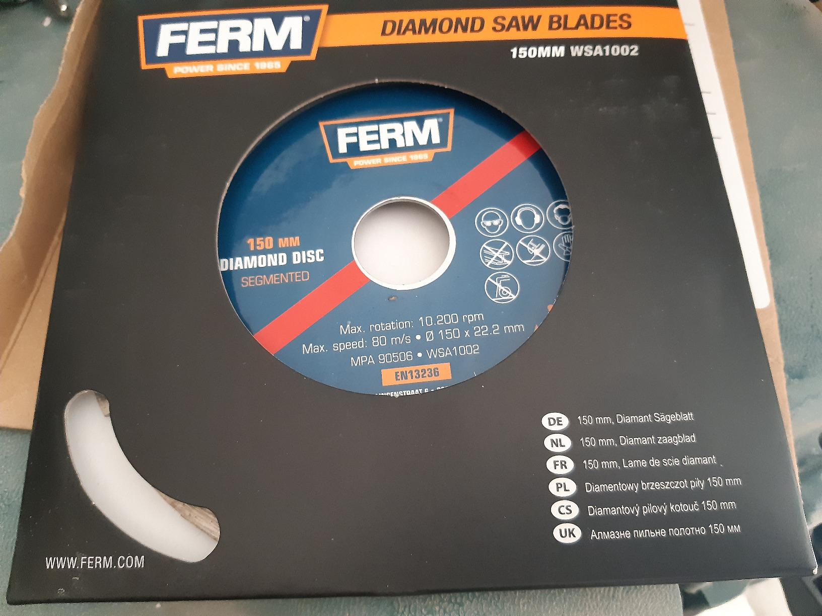 FERM WSA1002 lama diamantata 150mm 2 pezzi muro