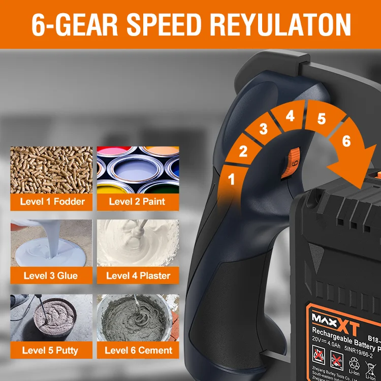 MAXXT MDPM20V miscelatore a batteria 20V frusta 140 mm