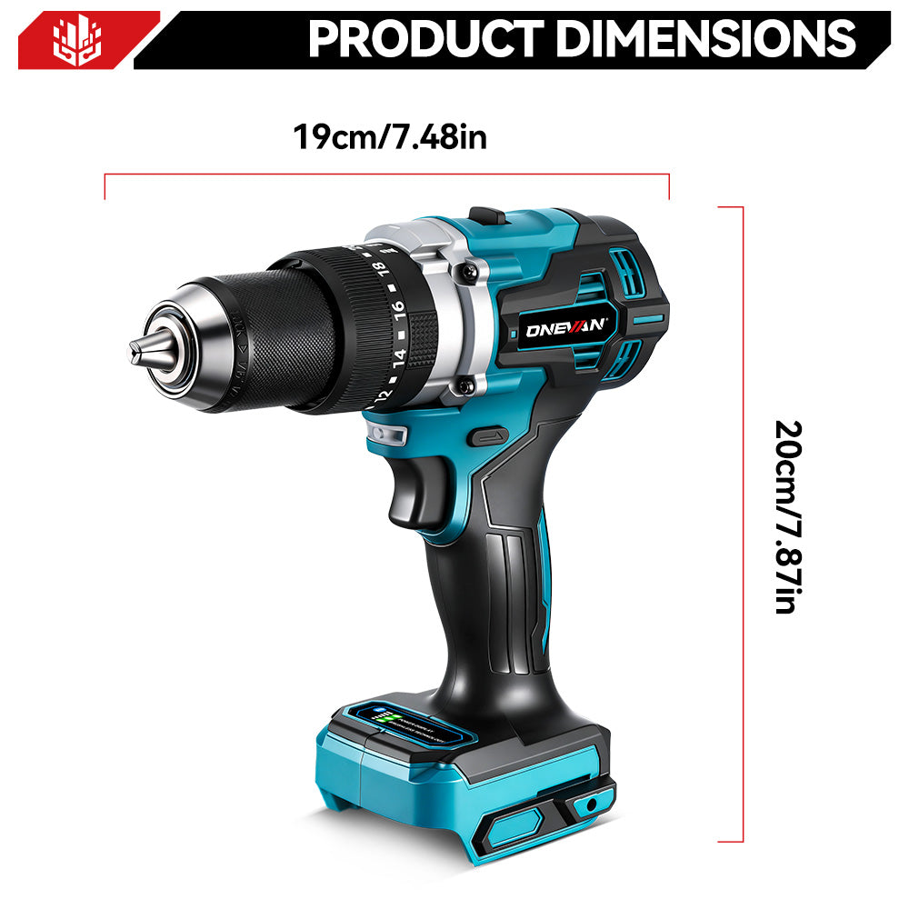 ONEVAN Home Improvement trapano 140N·m 13mm 2 batterie offerta