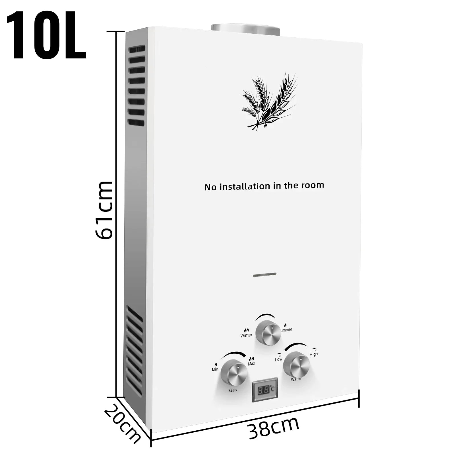 Sihao Home Appliance Scaldabagno GPL 12KW 6L Display LED