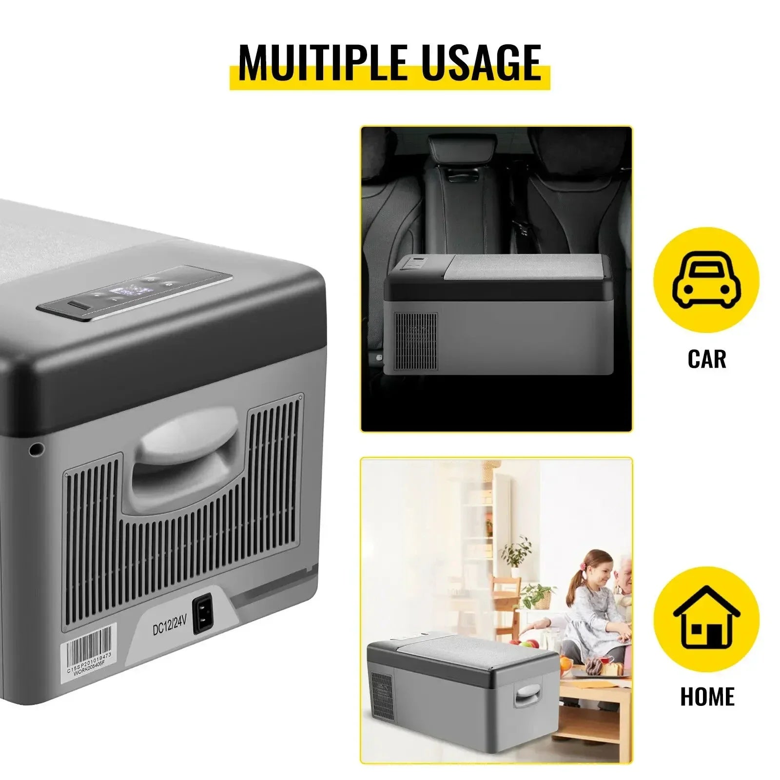 Sihao Car Fridge frigo auto 15L 12V/24V -20°C