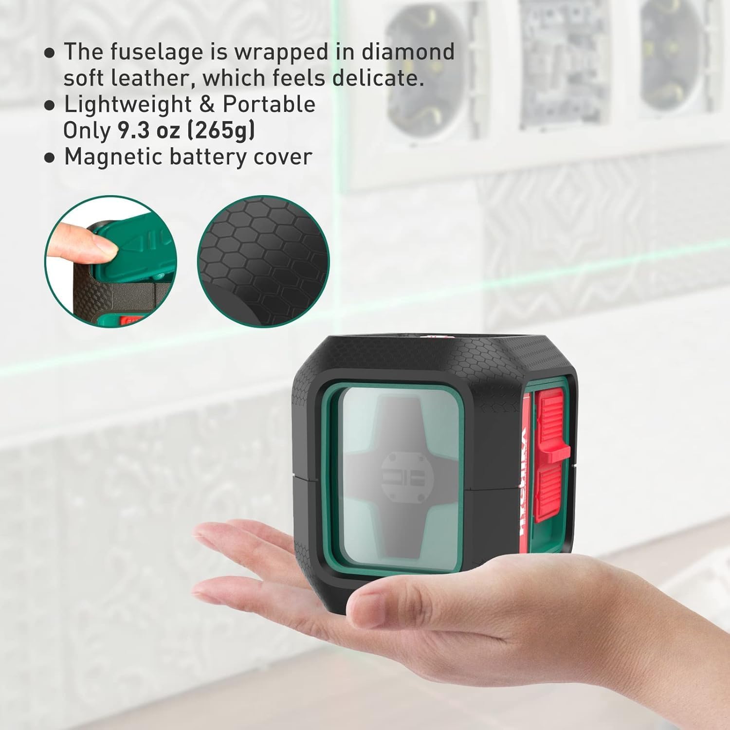 HYCHIKA Livella Laser Verde a Croce Autolivellante 15m