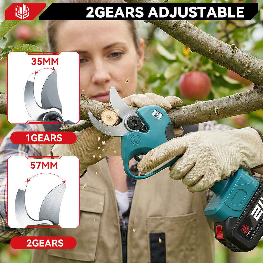 ONEVAN Garden Tools forbici potatura 45mm 2 batterie taglio 40mm