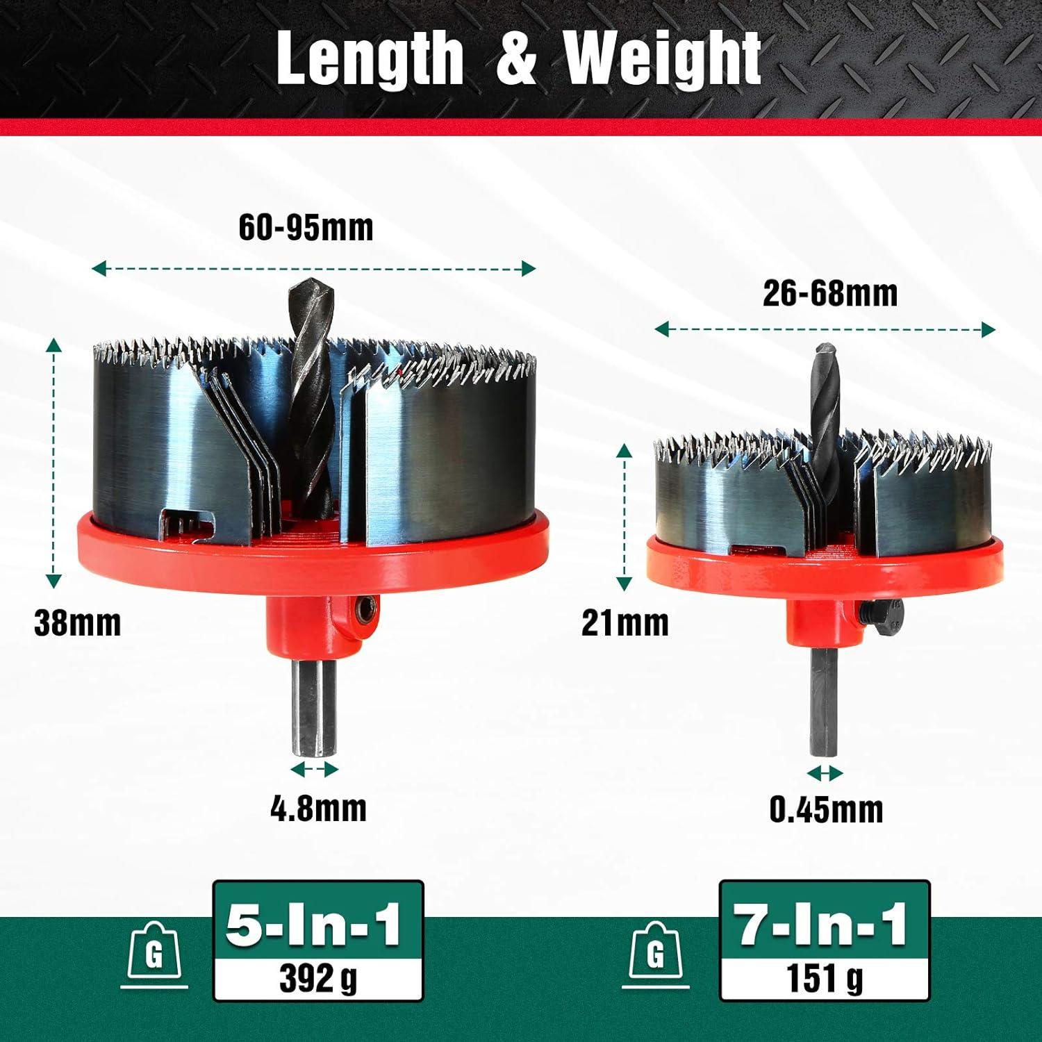 HYCHIKA HS12K Kit Seghe a Tazza 18 Pezzi 26-95 mm