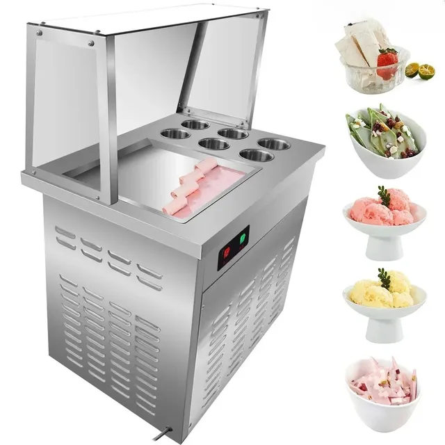 Sihao Ice Cream Maker macchina gelato arrotolato Style A inox