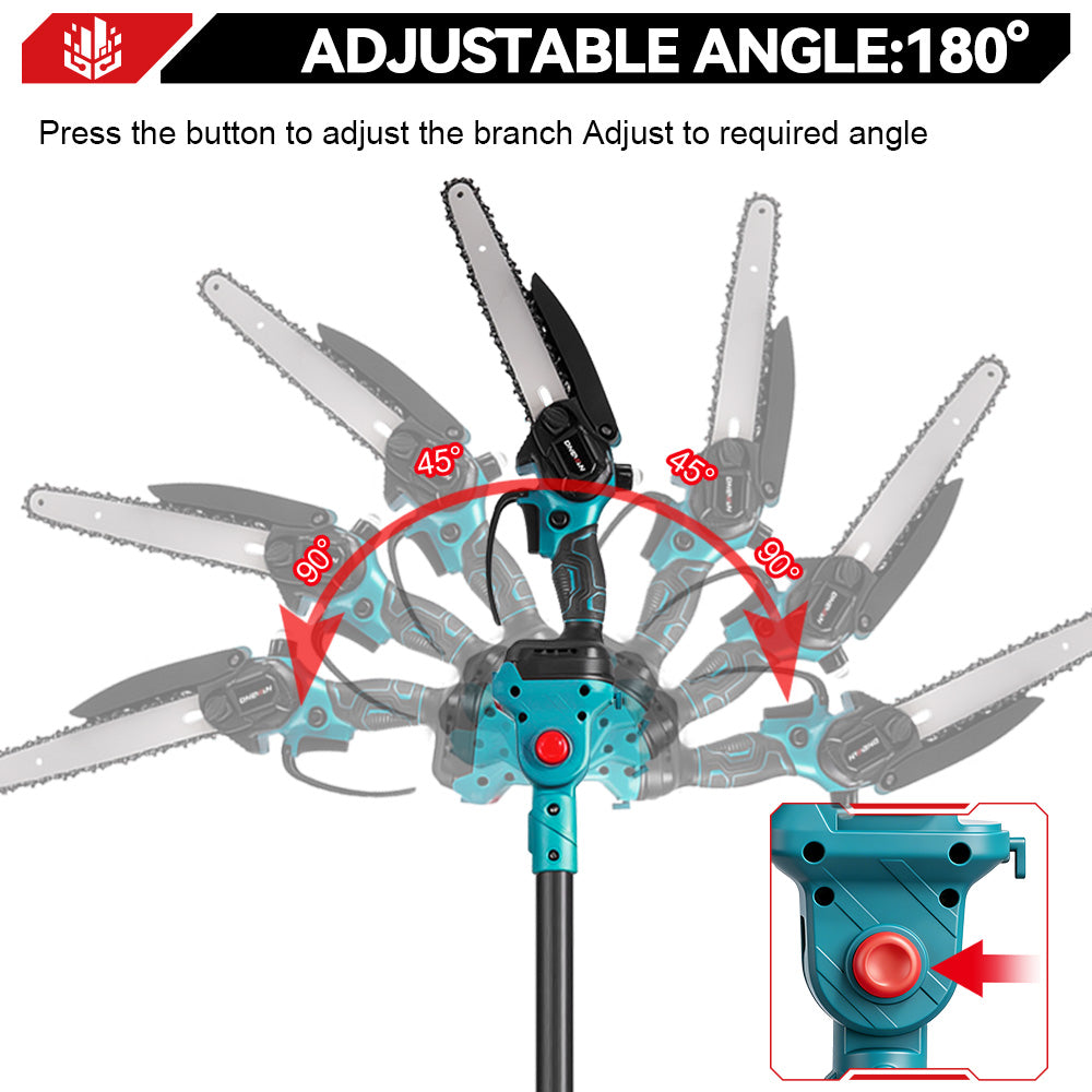 ONEVAN Garden Tools motosega 8" + potatore 25mm asta 2m