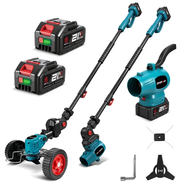ONEVAN Garden Tools kit tagliaerba 3in1 14cm 2 batterie EU