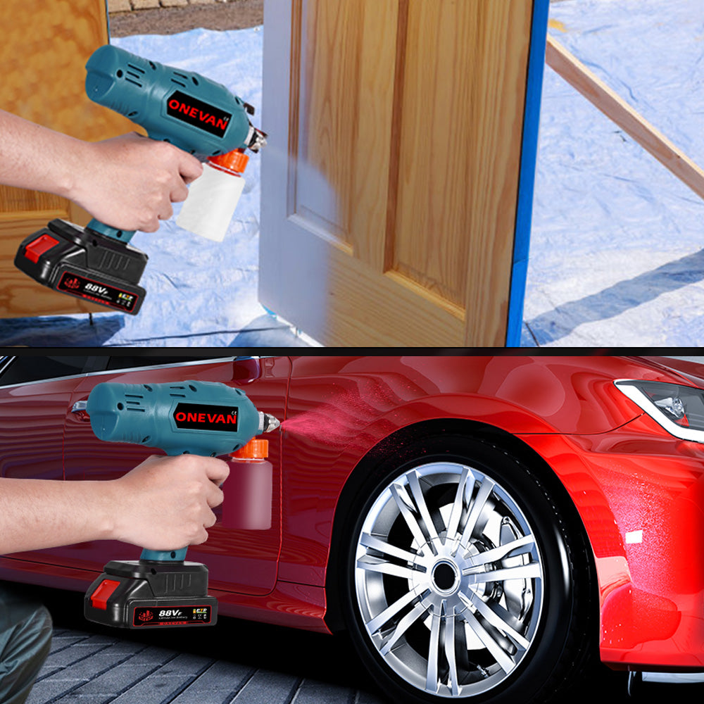 ONEVAN Home Improvement Mini Pistola Vernice 18V Solo Corpo