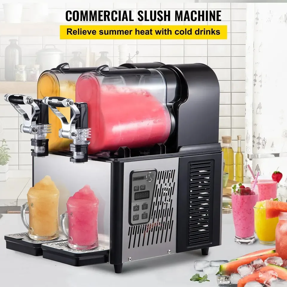 Sihao Ice Cream Maker granitore 340W 3L+3L doppia vasca