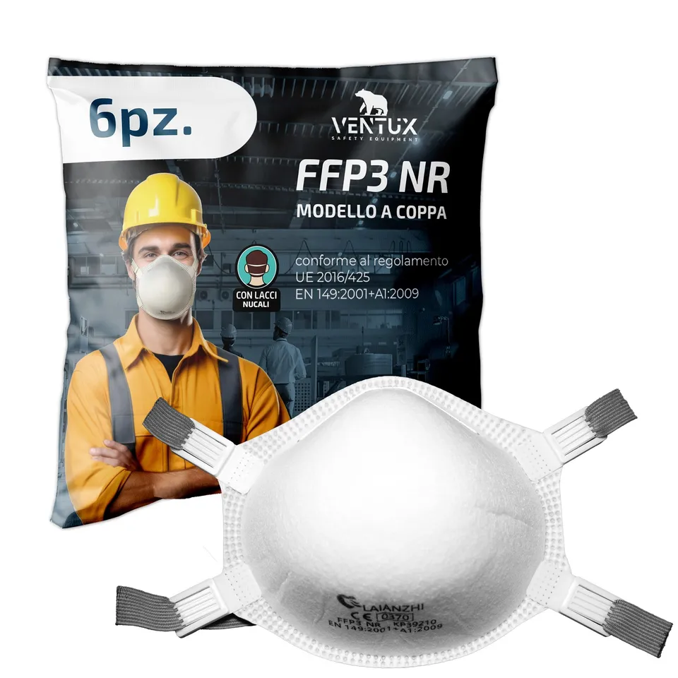 Ventux FFP3 a coppa maschera NR 6 confezioni antipolvere
