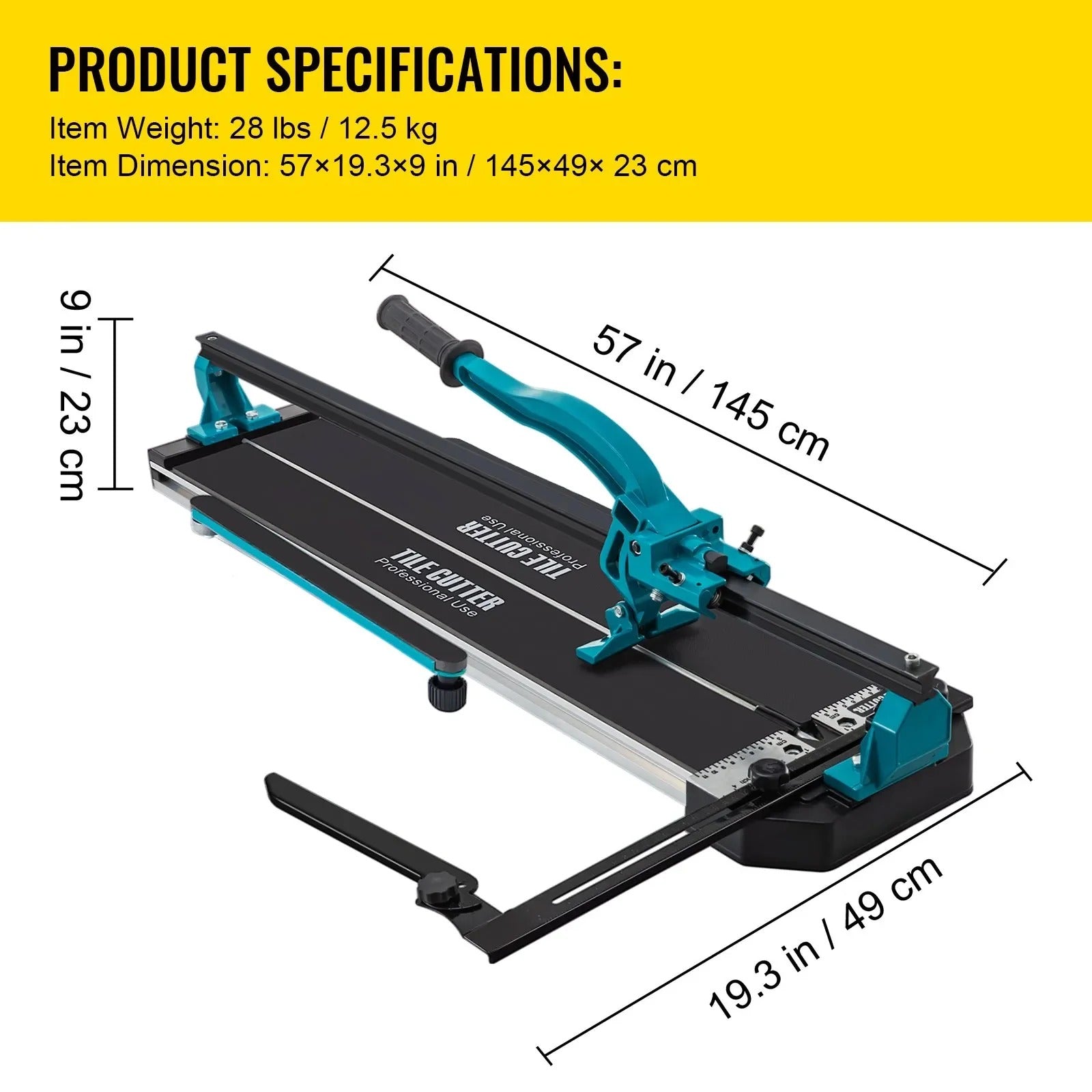 Sihao Tools Tagliapiastrelle Manuale 47" Laser Ceramica Gres