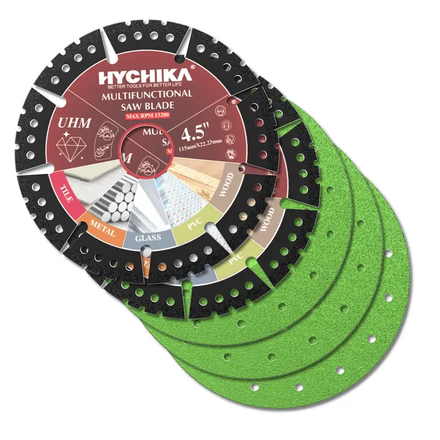 HYCHIKA set 5 dischi diamantati 115mm taglio + smerigliatura carrozzeria