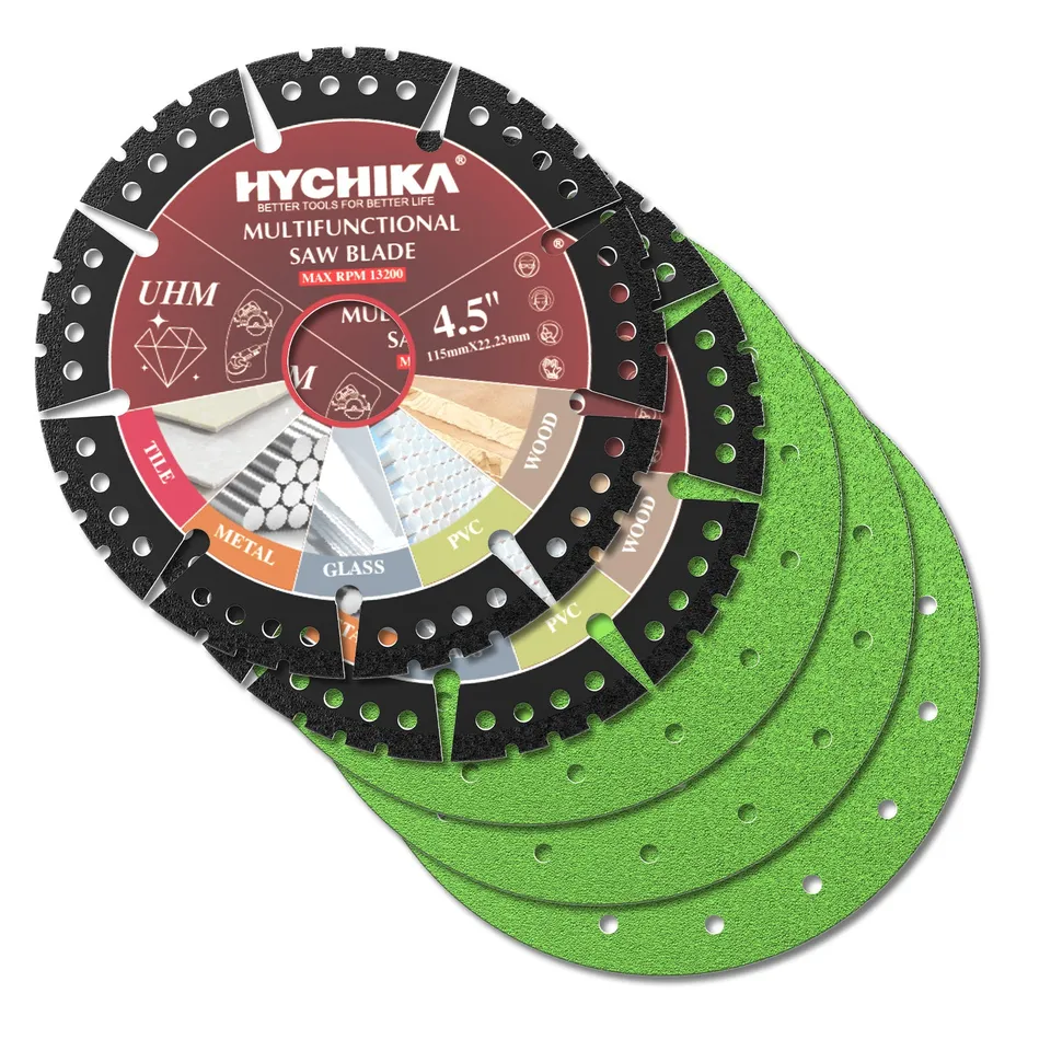 HYCHIKA set 5 dischi diamantati 115mm taglio + smerigliatura carrozzeria
