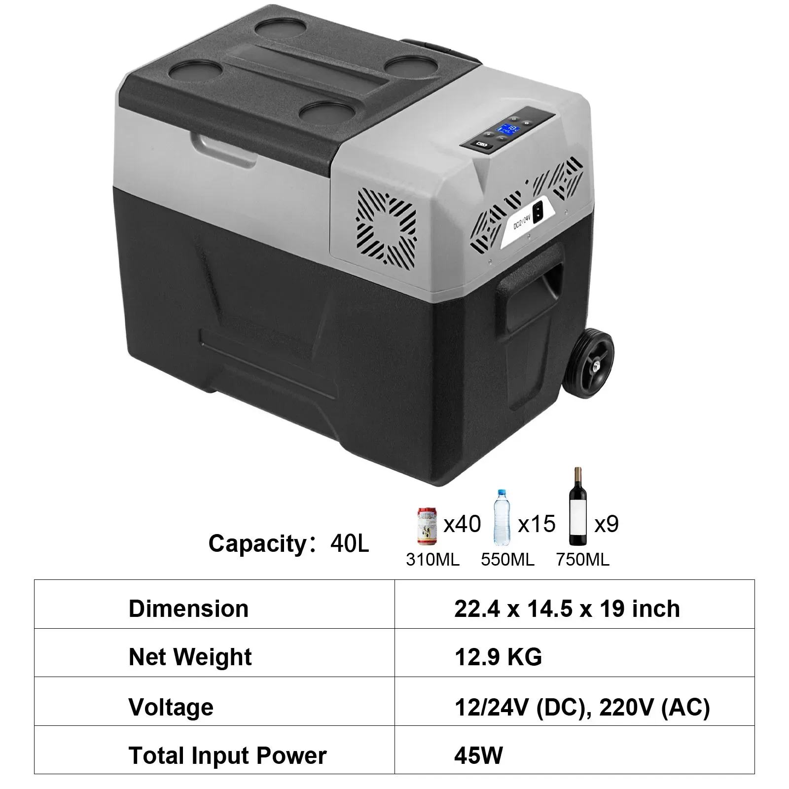 Sihao Car Fridge Frigorifero Auto Portatile 20L 12/24V