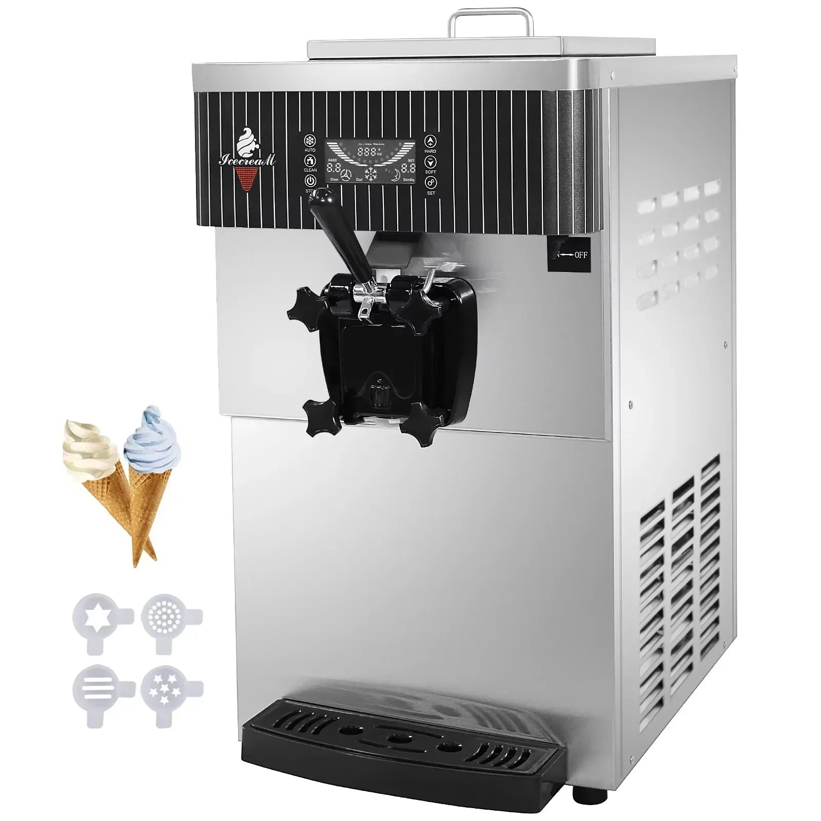 Sihao Ice Cream Maker Macchina gelato soft 5,5L 18-22L/H 2200W