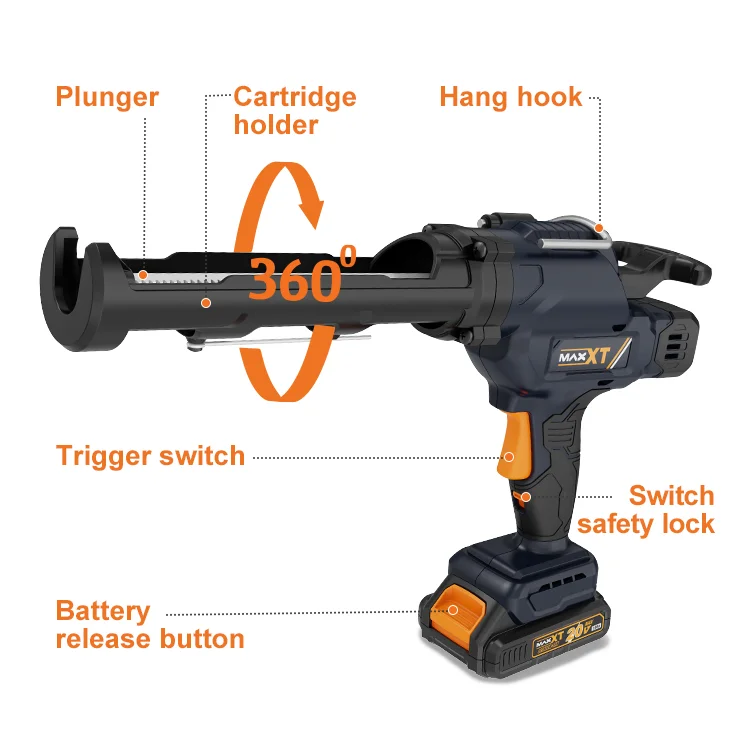 MAXXT Caulking Gun MDCG20V1 pistola silicone 20V 300ml