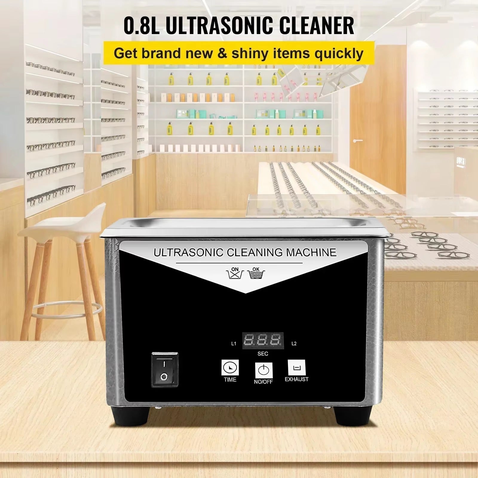 Sihao Ultrasonic Cleaners pulitore ultrasuoni 800ml 30W