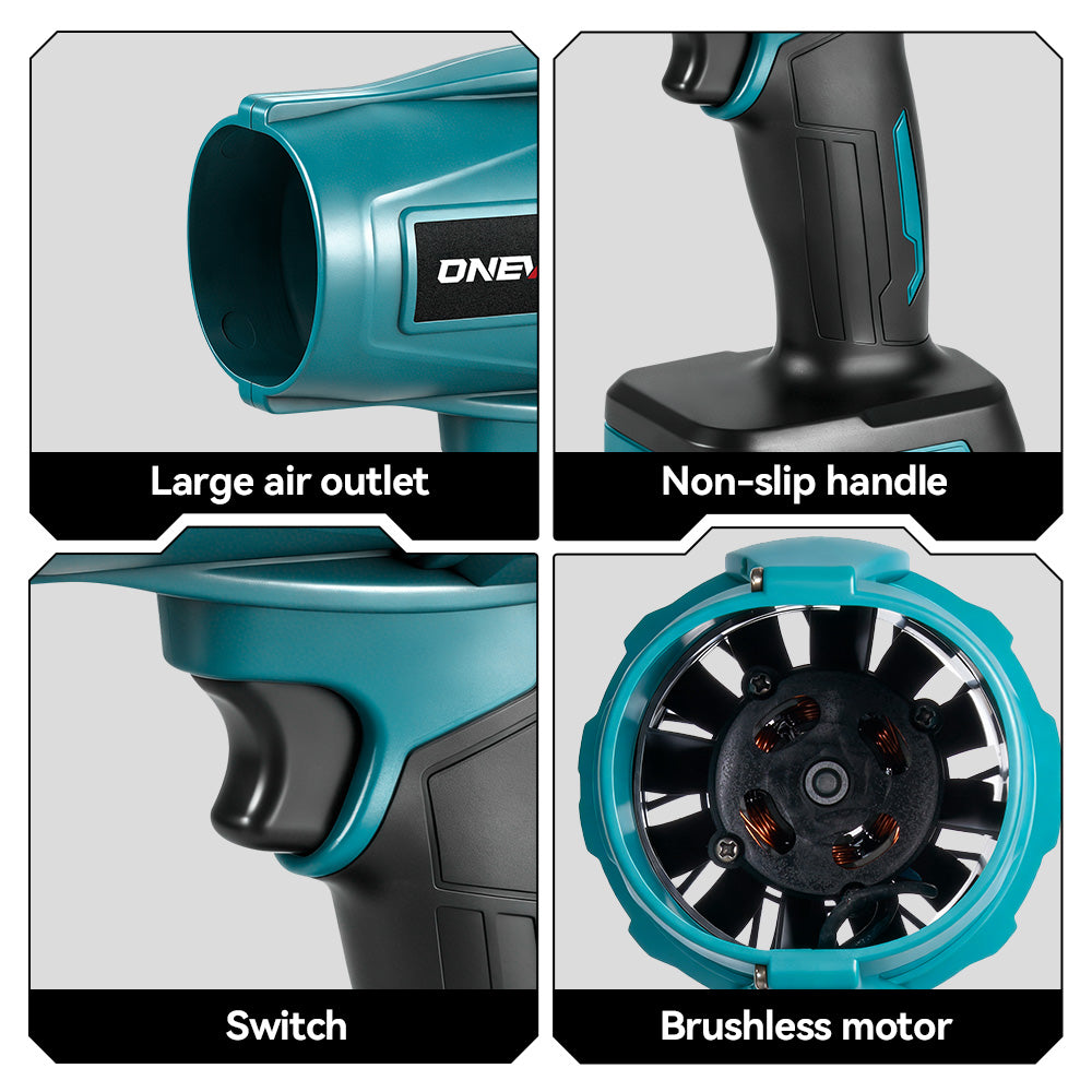 ONEVAN Garden Tools soffiatore turbo brushless 4.5Ah 2 batterie