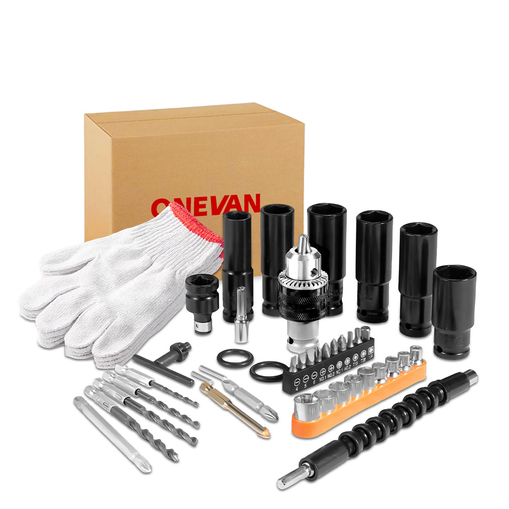 ONEVAN Tool Accessories set bussolotti 1/2 44 pezzi 4-12mm