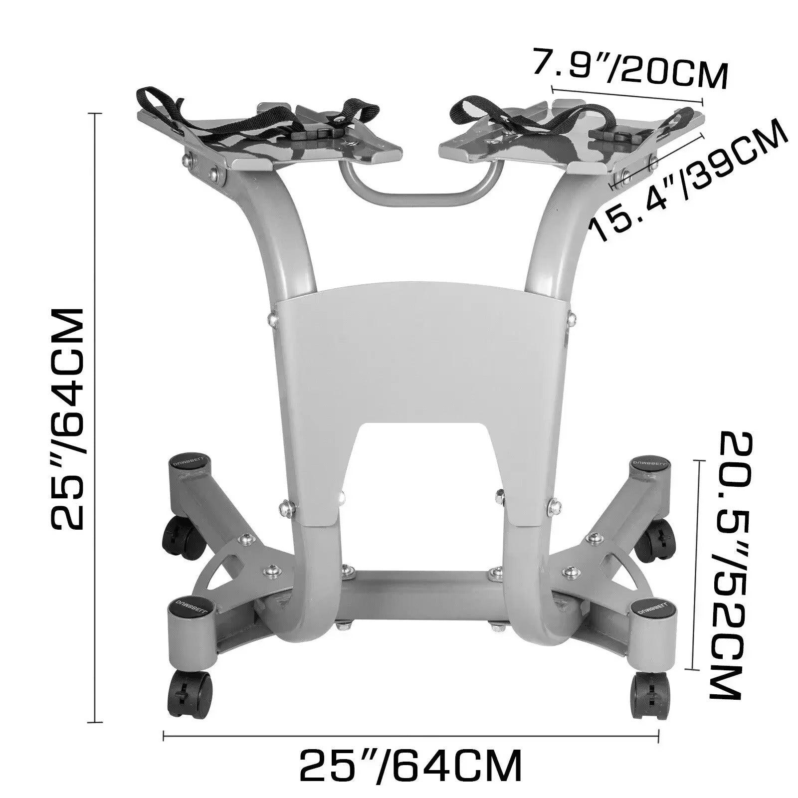 Sihao stand manubri regolabile 100kg con ruote palestra
