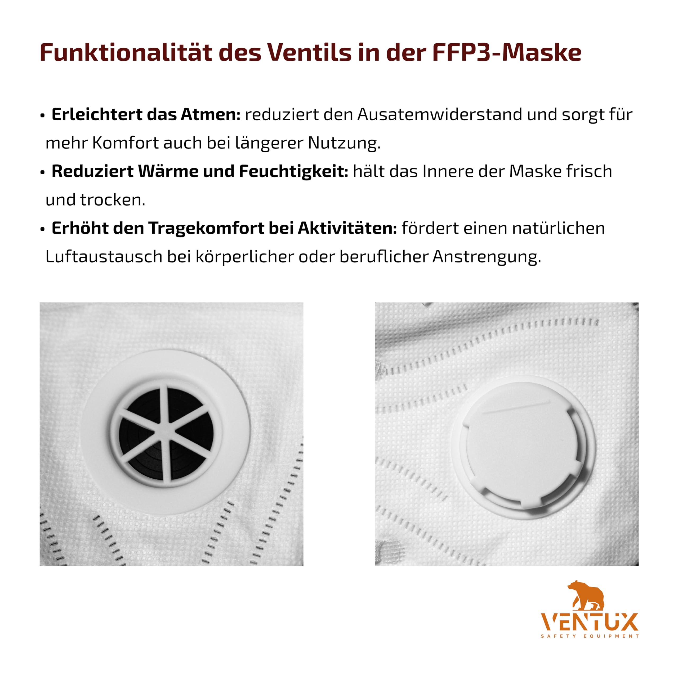 Ventux FFP3 con valvola maschere 5 pezzi filtrazione 99% cantieri