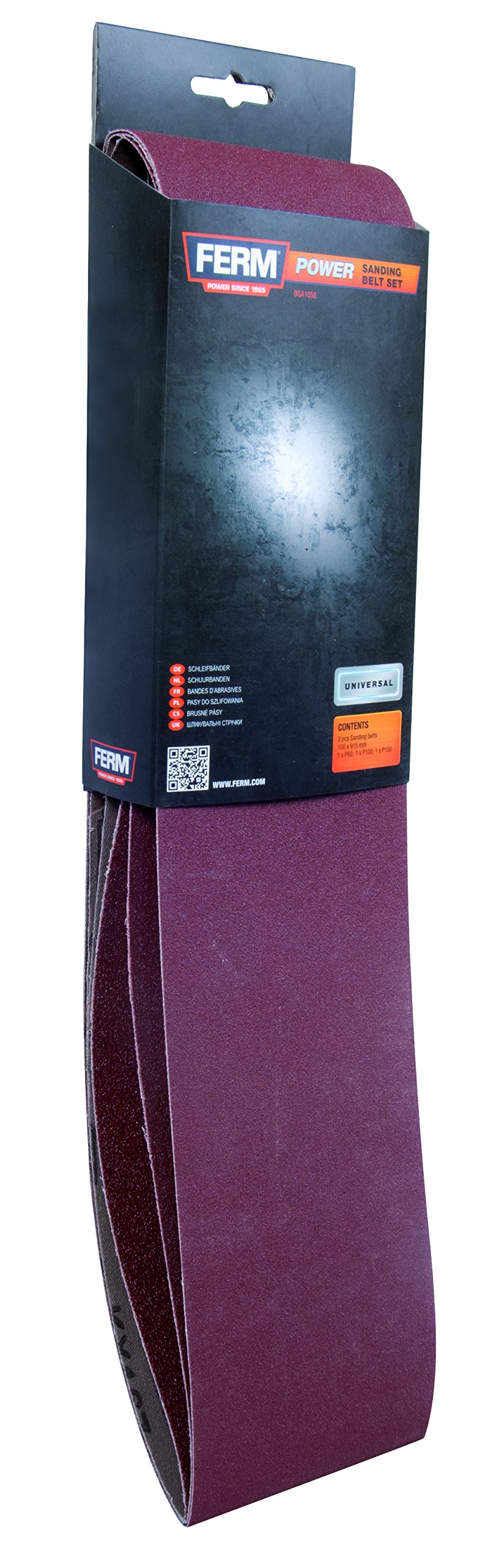 Ferm Nastri abrasivi 915x100 mm G100 3 pezzi levigatrice nastro