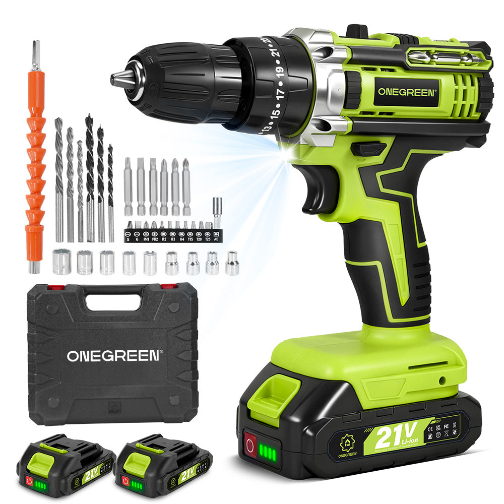 ONEVAN Home Improvement trapano avvitatore 38Nm 24pz blu