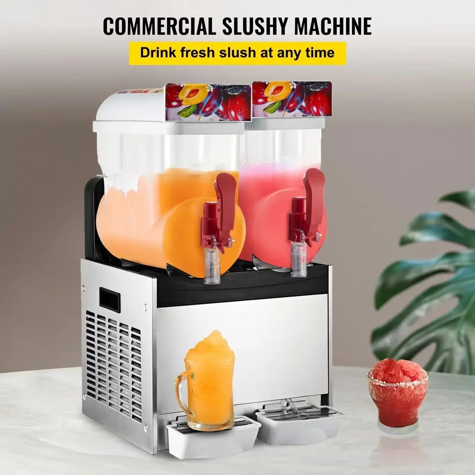 Sihao Ice Cream Maker Granitore Doppio 15Lx2 30L