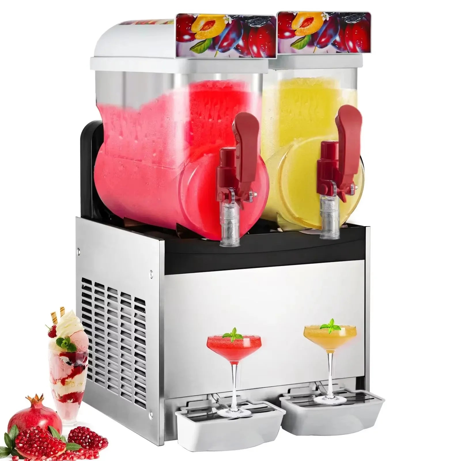 Sihao Ice Cream Maker Granitore Doppio 15Lx2 30L