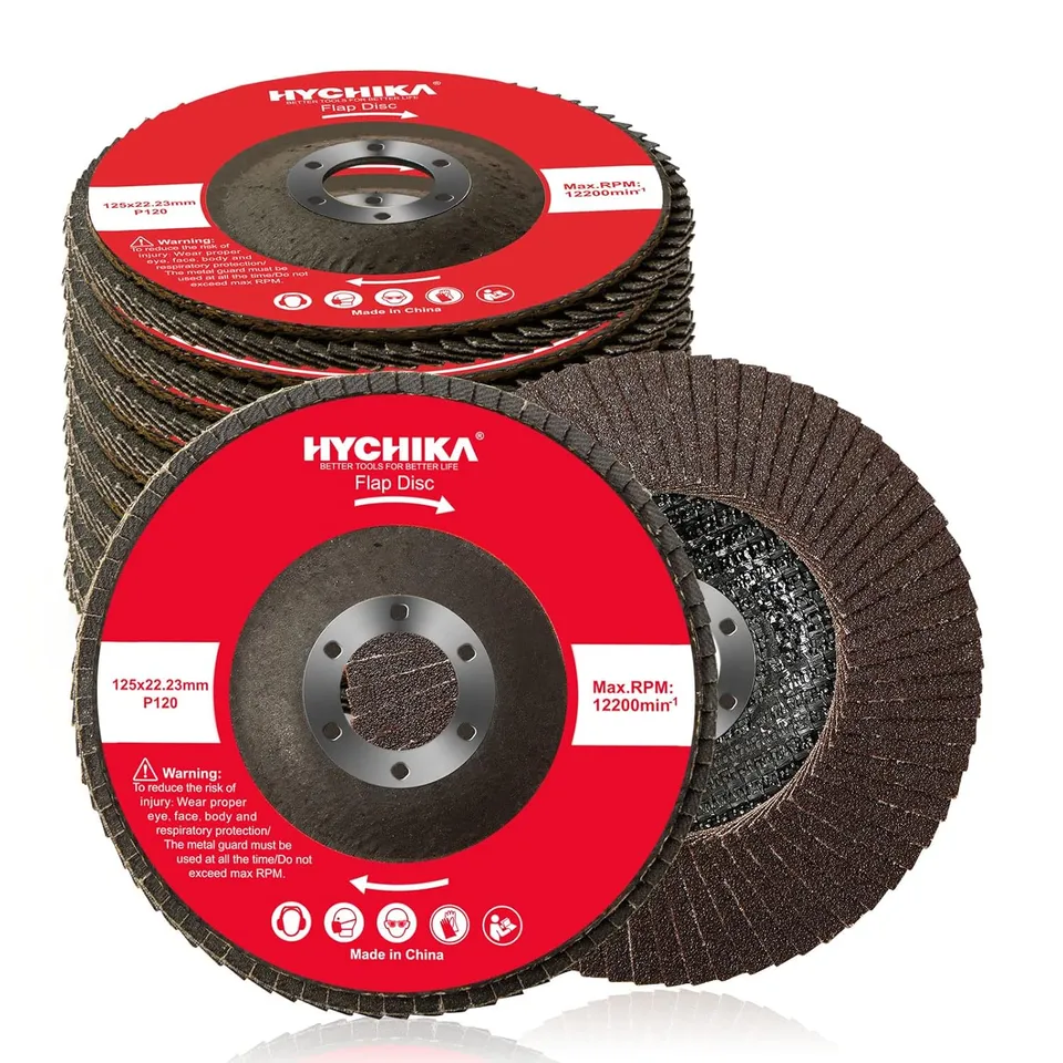 HYCHIKA Dischi Lamellari 125mm P120 Smerigliatrice 10pz