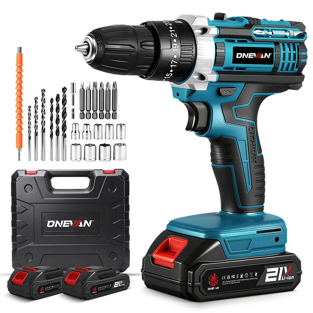 ONEVAN Home Improvement trapano avvitatore 38Nm 24pz blu