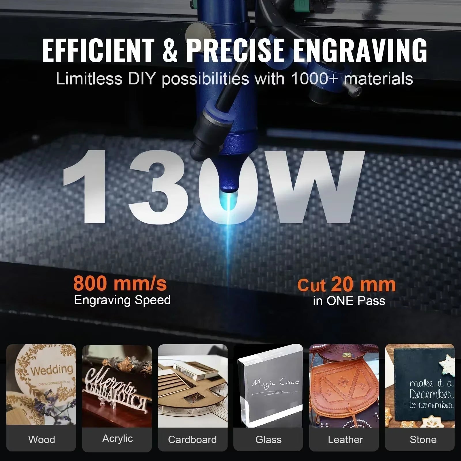 Sihao Laser Engraving Machine 80W incisore laser CO2 70x50cm