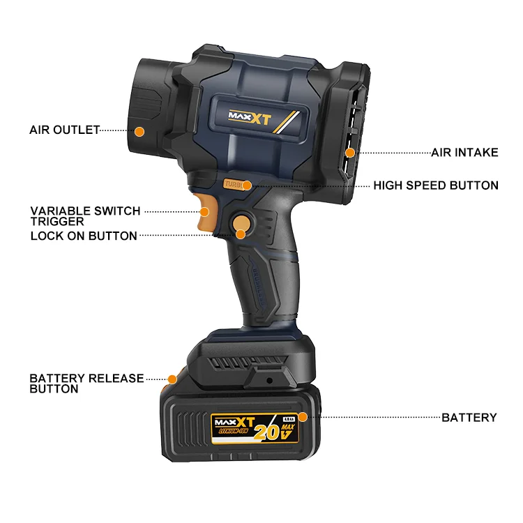 MAXXT MDPB20VII Soffiatore 20V Brushless 50 m/s