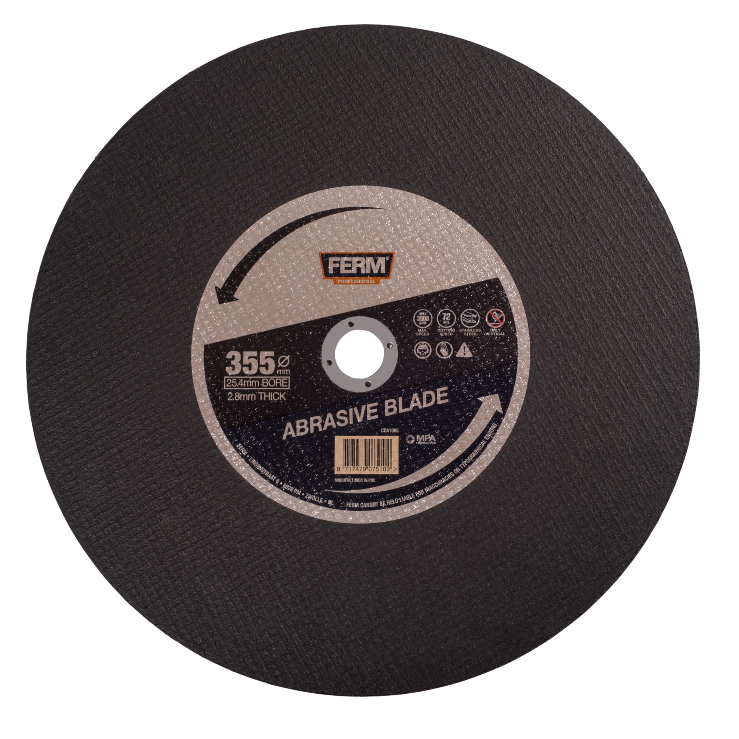 FERM COA1005 disco da taglio 355mm inox per troncatrice
