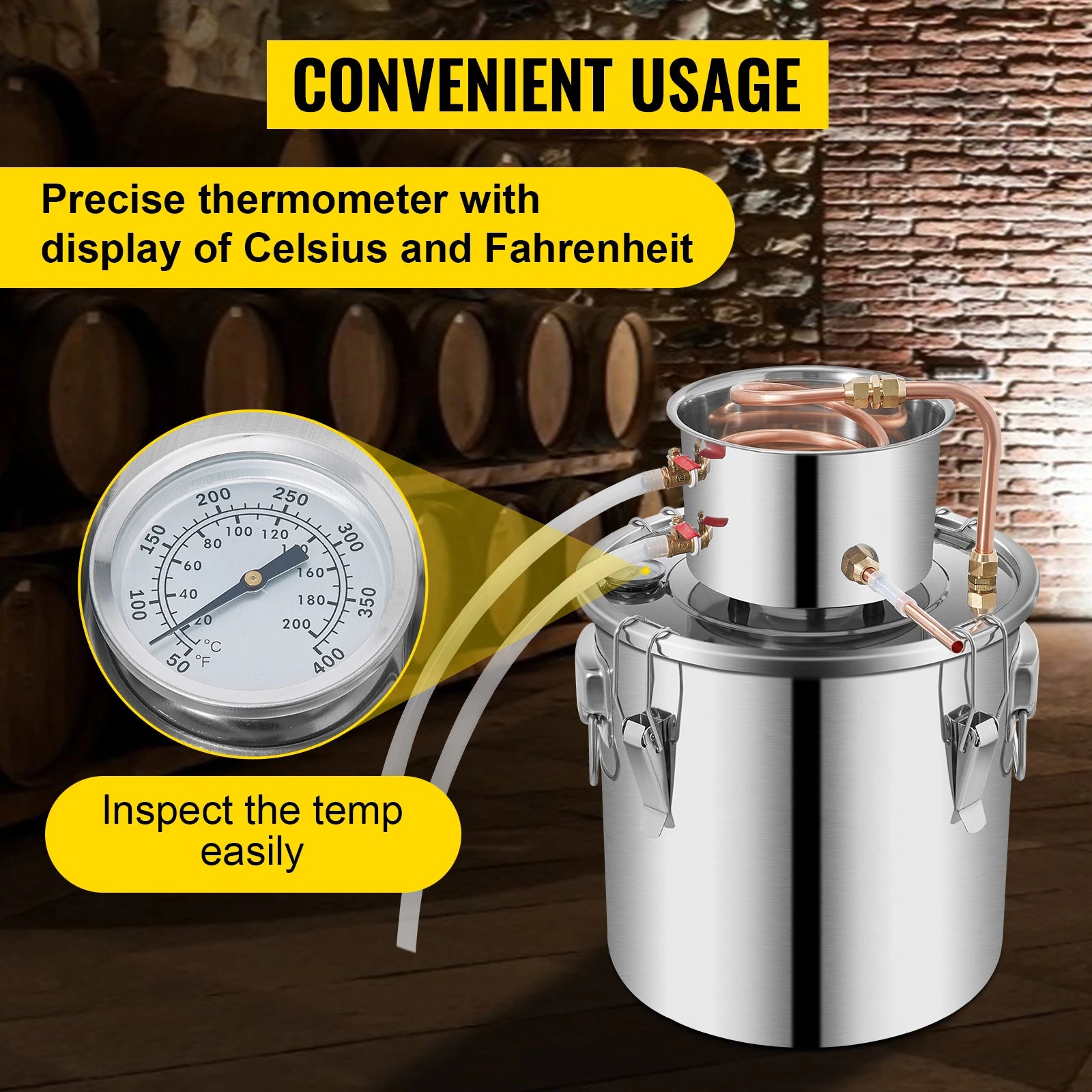 Sihao Home Appliance Distillatore 5 Gal inox rame 21L con pompa