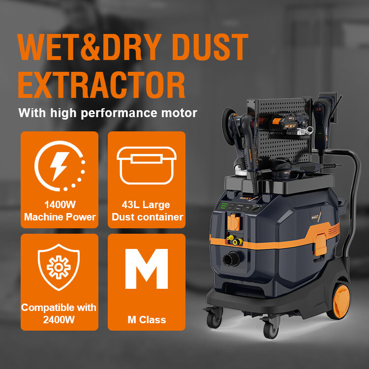 MAXXT MVC3800 aspiratore cantiere 40 L 1400W umido/secco