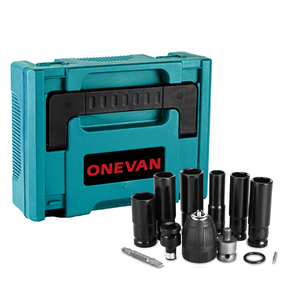 ONEVAN Storage Tools Valigetta Chiavi 12 Pezzi Blu 1800Nm