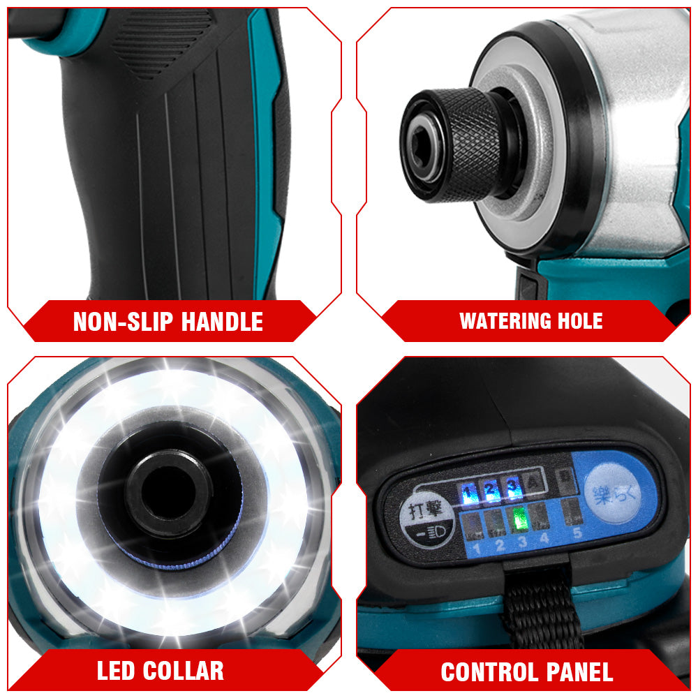 ONEVAN Cordless Tool Set avvitatore 1/2"+1/4" 3Ah EU