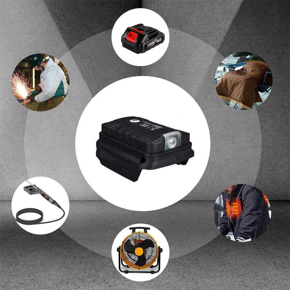 ONEVAN Tool Accessories Adattatore Batteria-USB Doppia USB nero