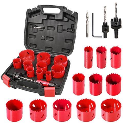 HYCHIKA seghe a tazza bimetalliche kit 17 pezzi 68mm
