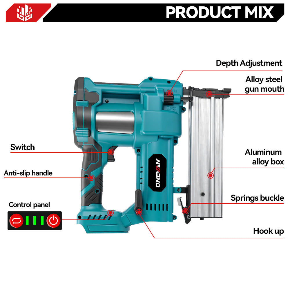 ONEVAN Woodworking Sparachiodi 2in1 F15-F50 Blu solo corpo