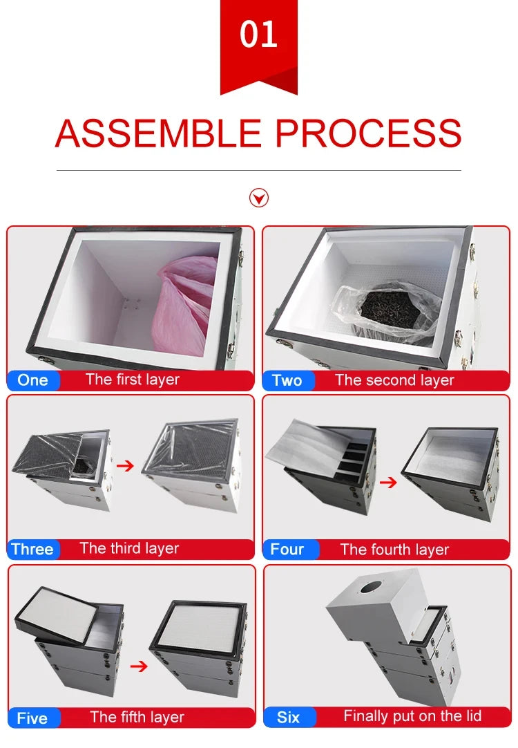 Sihao Engraving Machine Parts aspiratore fumi Silver 3 stadi